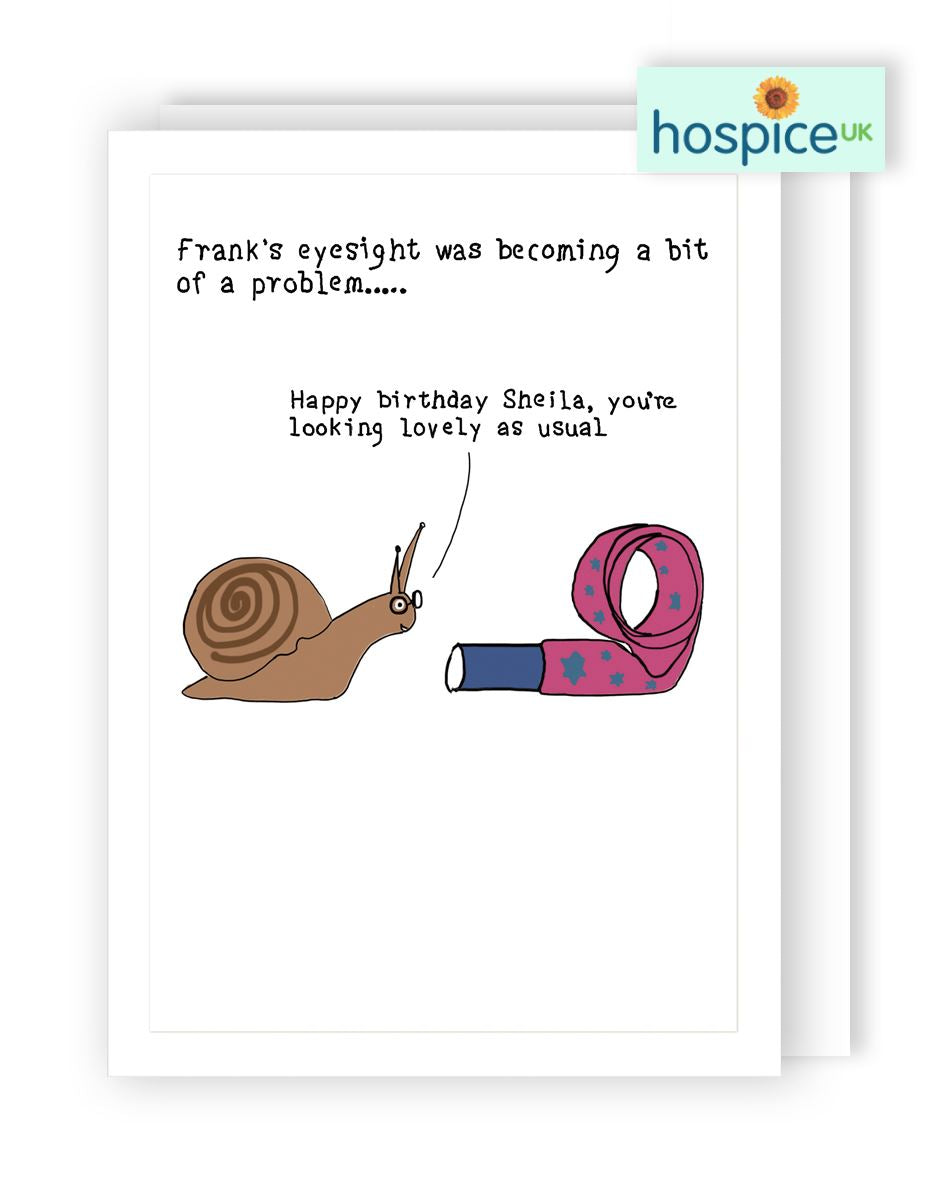 Frank & Sheila Snail Humour Blank Card