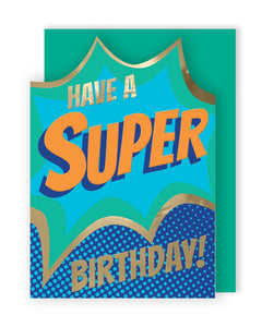 Neon Super Birthday Card