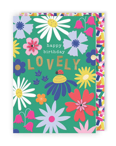 Flowers Happy Birthday Lovely Card