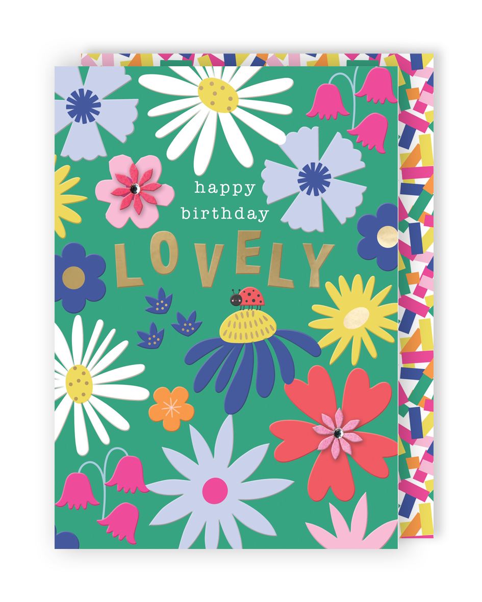 Flowers Happy Birthday Lovely Card