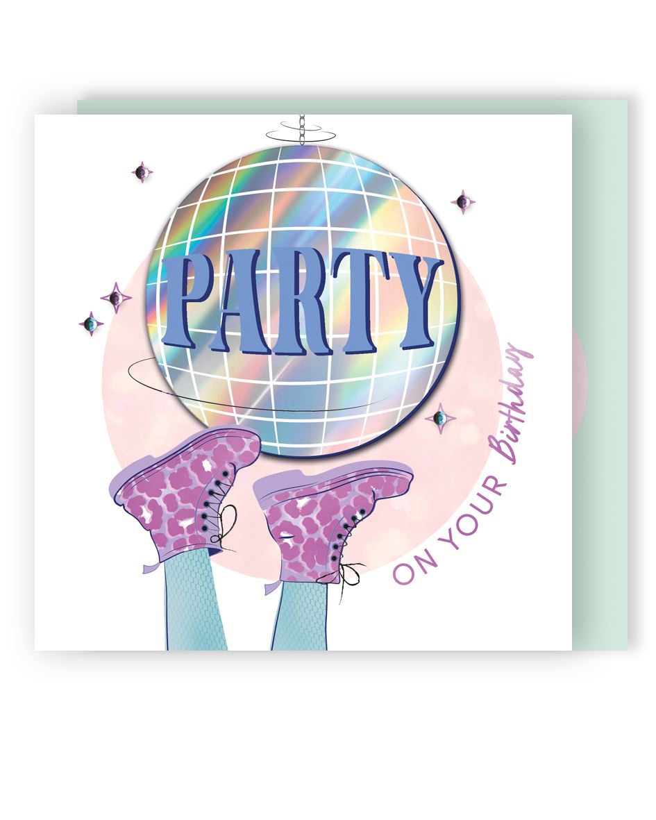 Disco Ball Party Birthday Card