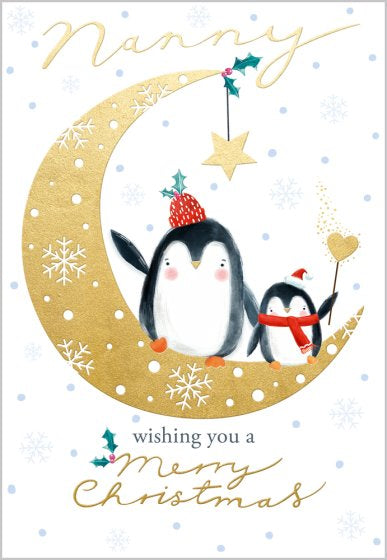 Penguin Nanny Christmas Card