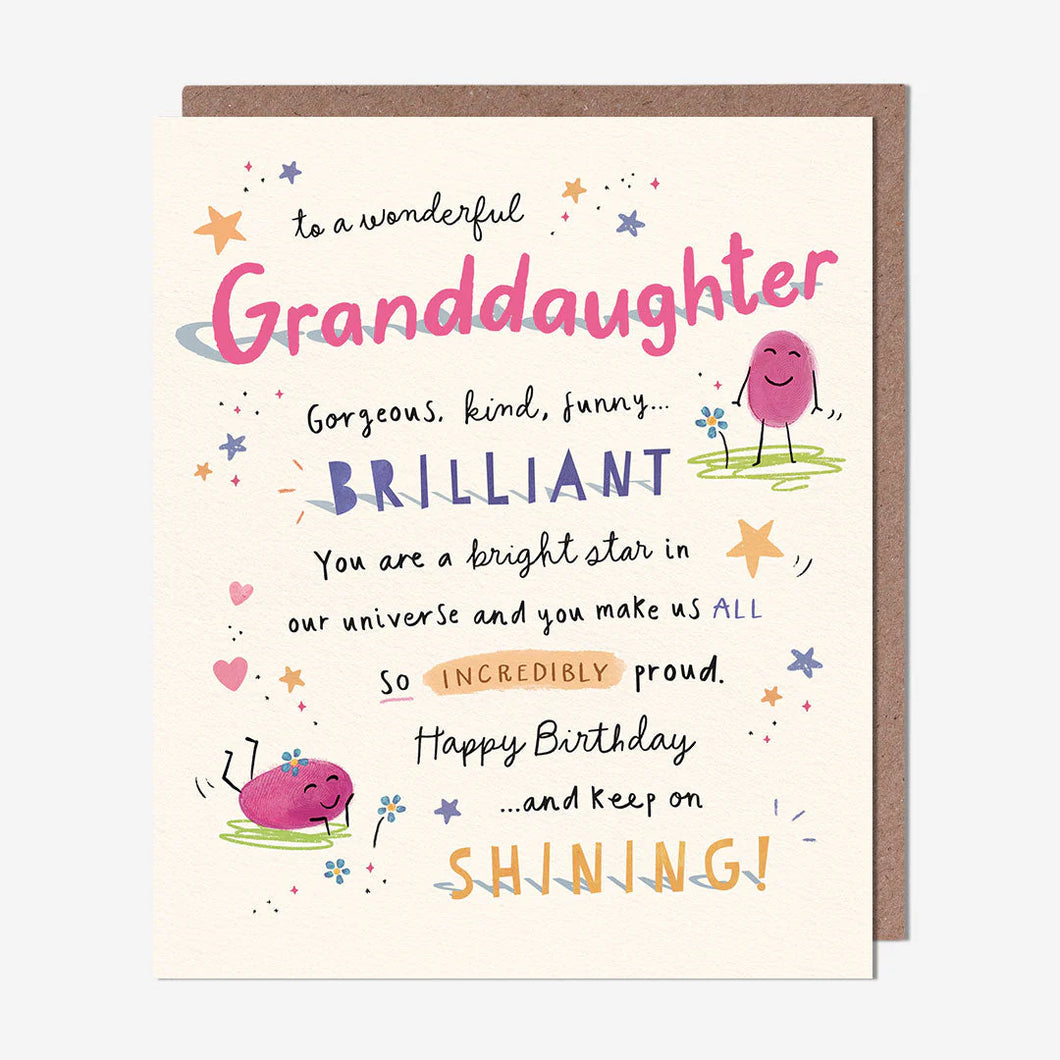Granddaughter Gorgeous Kind Funny Birthday Card
