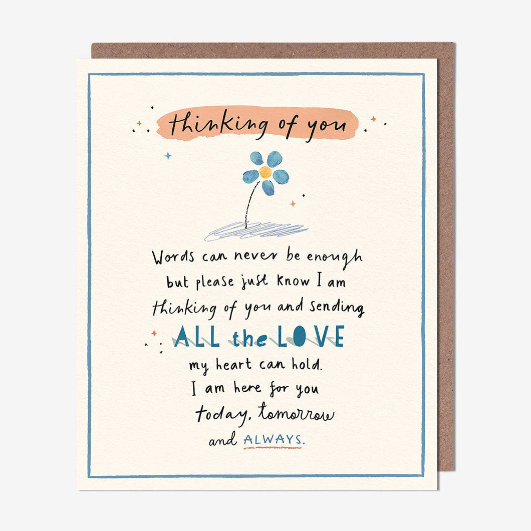 Words Can Never Be Enough Thinking Of You Card