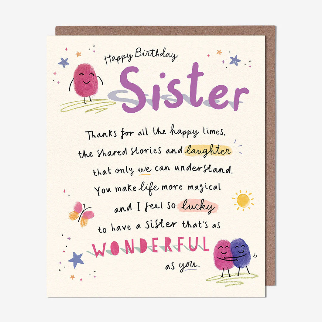 Sister That’s As Wonderful As You Birthday Card