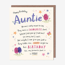Load image into Gallery viewer, Auntie My Favourite Aunt Birthday Card
