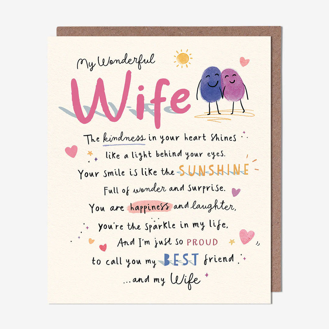 The Kindness In Your Heart Shines Wife Birthday Card