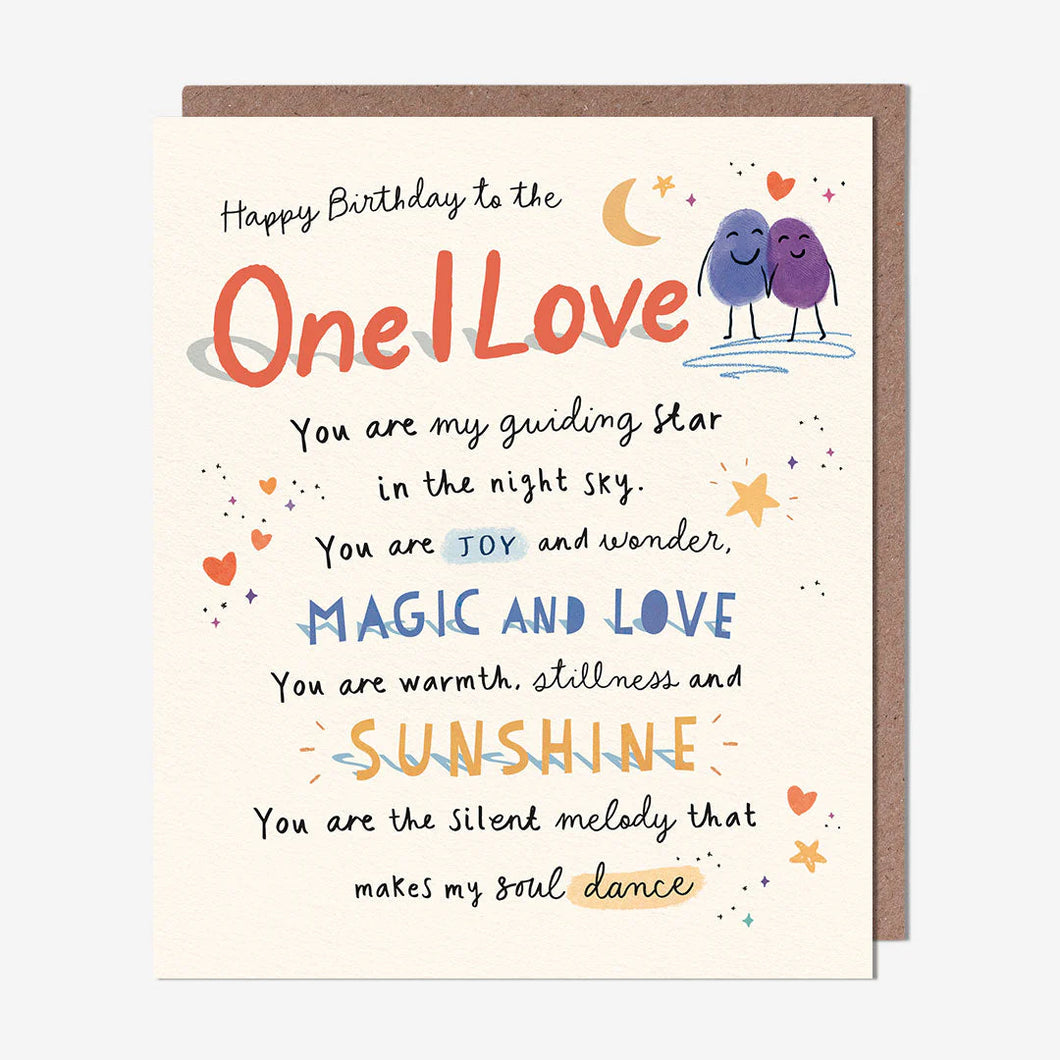 My Guiding Star One I Love Birthday Card