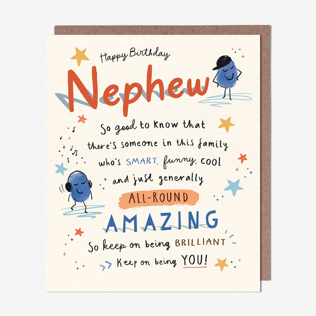 Smart Funny And Cool Nephew Birthday Card