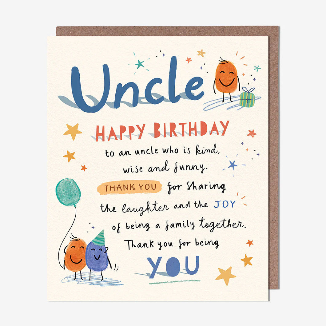 Thank You For Being You Uncle Birthday Card