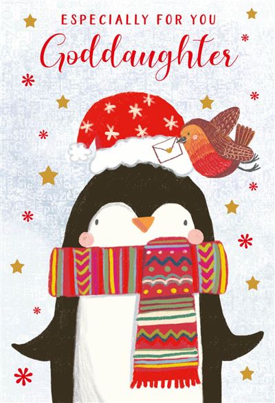 Goddaughter Penguin Christmas  Card