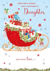 Wonderful Daughter Christmas Card