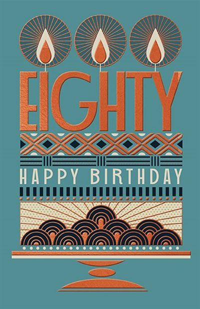80th Birthday Card