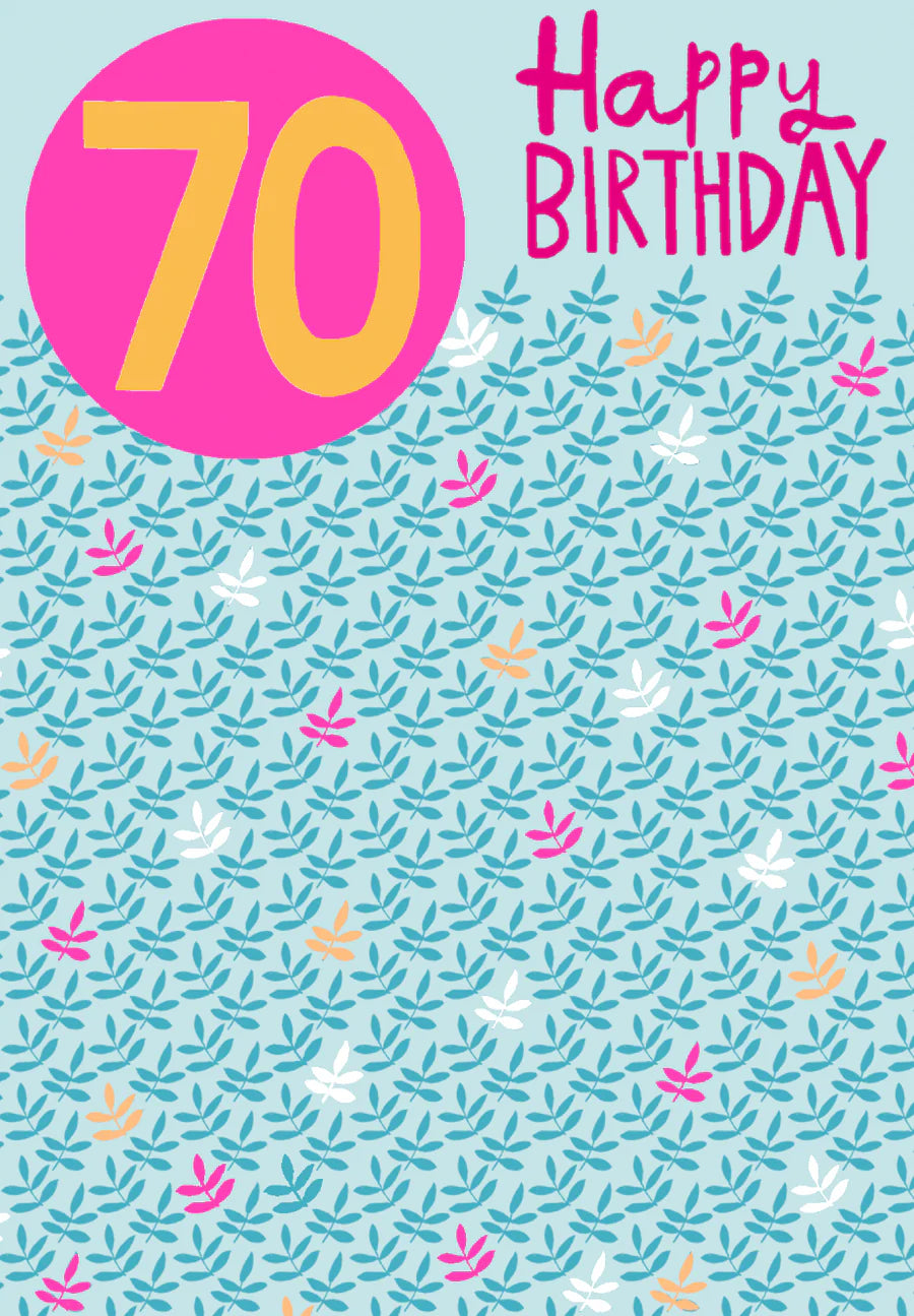 70th Birthday Card
