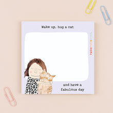 Load image into Gallery viewer, Hug a Cat Sticky Jot By RosieMadeAThing
