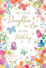 Load image into Gallery viewer, Flowers and Butterfly Daughter-in-Law Birthday Card
