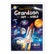 Load image into Gallery viewer, Out Of This World Grandson Birthday Card
