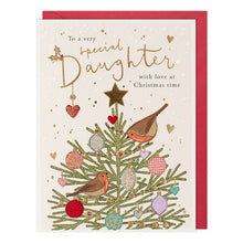 Load image into Gallery viewer, Robins in the Tree Special Daughter Christmas Card
