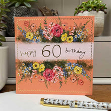 Load image into Gallery viewer, 60th Floral Birthday Card Birthday Card
