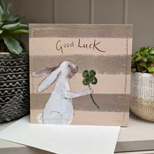 Load image into Gallery viewer, Rabbit &amp; Clover Good Luck Card
