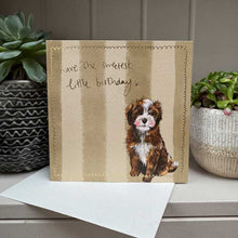 Load image into Gallery viewer, Cavapoo Sweetest Little Birthday Card
