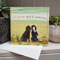 Load image into Gallery viewer, Dogs On Beach Anniversary Card

