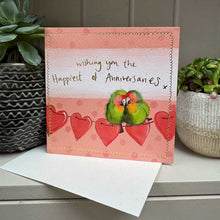 Load image into Gallery viewer, Lovebirds Anniversary Card
