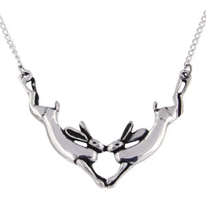 Kissing Hares Pendant