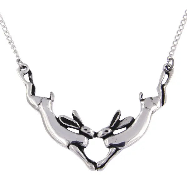 Kissing Hares Pendant