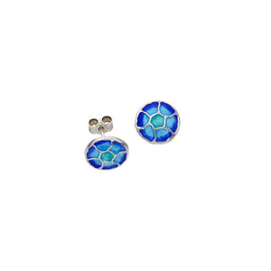 Silver Morgowles Enamelled Stud Earrings