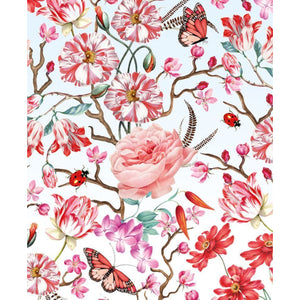 V&A Red Floral Card
