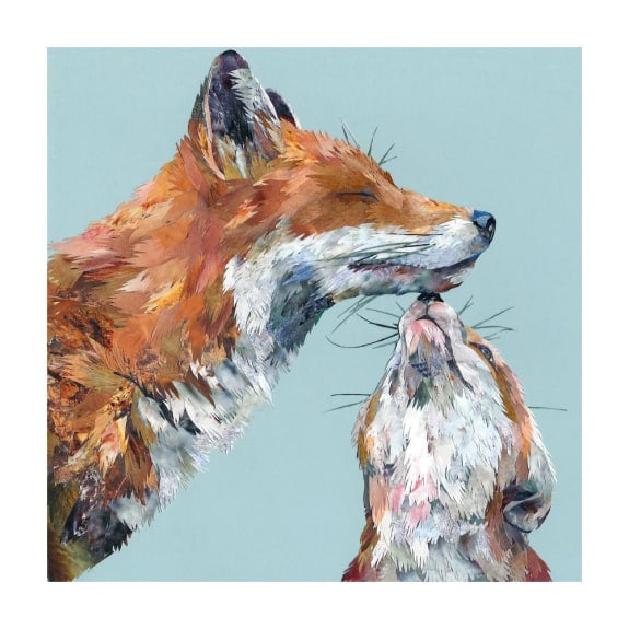 Fox And Cub Blank Card