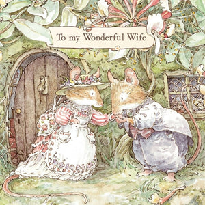 Brambly Hedge by Jill Berklem ‘ Poppy And Dusty ’ Wife Anniversary Card