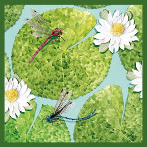 Dragonflies On A Lily Pad Blank Card