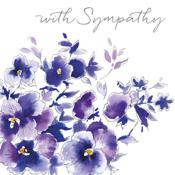 Violets Sympathy Card