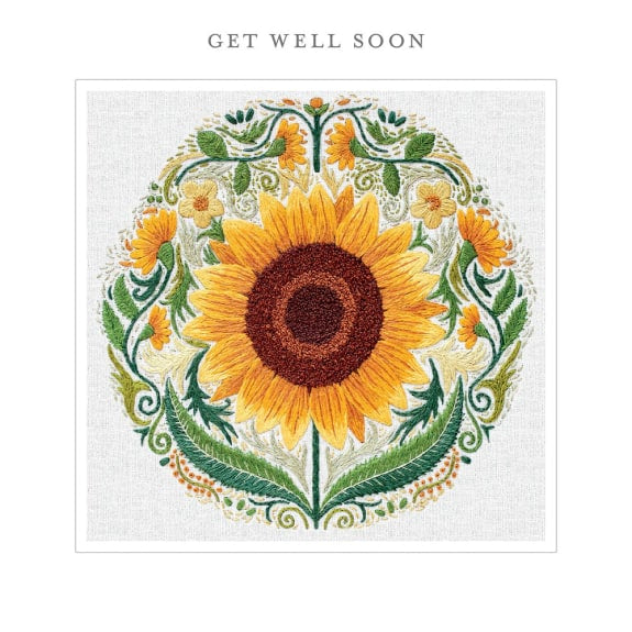 Sunflowers Get Well Soon  Card