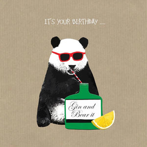 It’s Your Birthday Gin And Bear It Birthday Blank Card