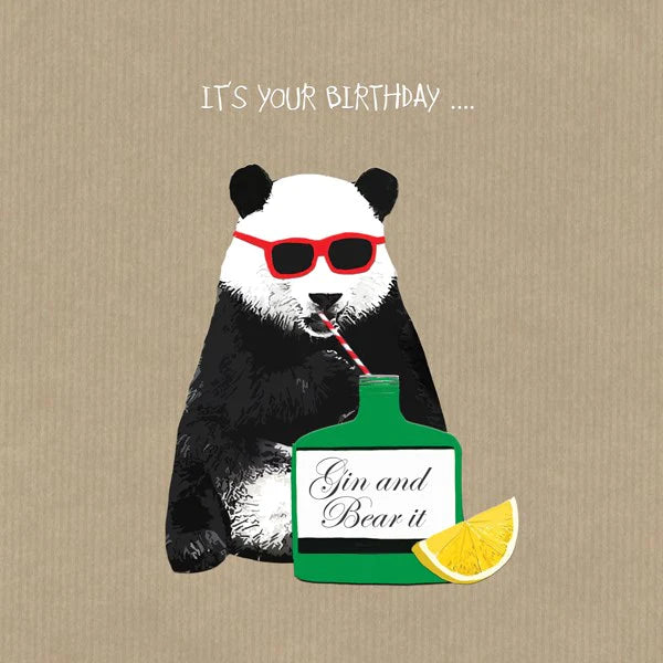 It’s Your Birthday Gin And Bear It Birthday Blank Card
