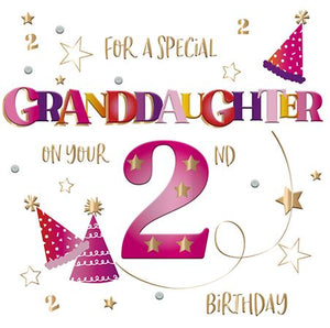 Granddaughter 2nd Birthday Card