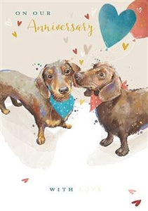 Our Anniversary Dachshund Card