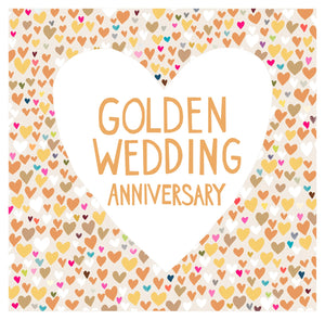 Golden 50th Wedding Anniversary Card