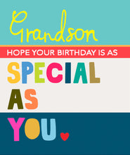 Load image into Gallery viewer, Grandson Birthday Card
