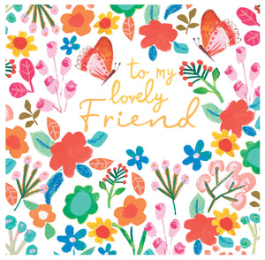 To My Lovely Friend Blank Card