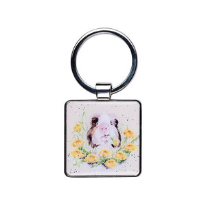 ‘Dandy Day’ Guinea Pig & Dandelions Keyring