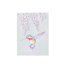 Load image into Gallery viewer, ‘ Wisteria Wishes’ Hummingbird Paperback A6 Notebook by Wrendale Designs
