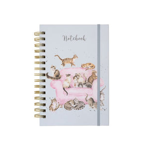 ‘Cattitude’ Spiral Lined A5 Notebook by Wrendale Designs