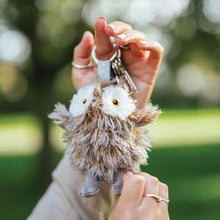 Load image into Gallery viewer, ‘Elvis’’ Plush Character Owl Keyring by Wrendale Designs
