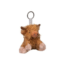 Load image into Gallery viewer, ‘Gordon’’ Plush Character Highland Cow Keyring by Wrendale Designs
