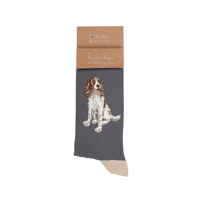 Mens Spaniel Super Soft Bamboo Socks by Wrendale Designs