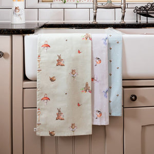 ‘Garden Friends ‘ Rabbit Tea Towel by Wrendale Designs